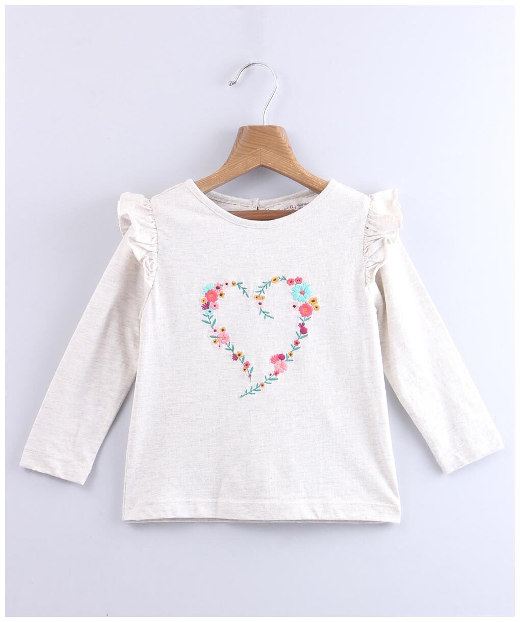 

Beebay Cotton Solid T shirt for Baby Girl - Cream