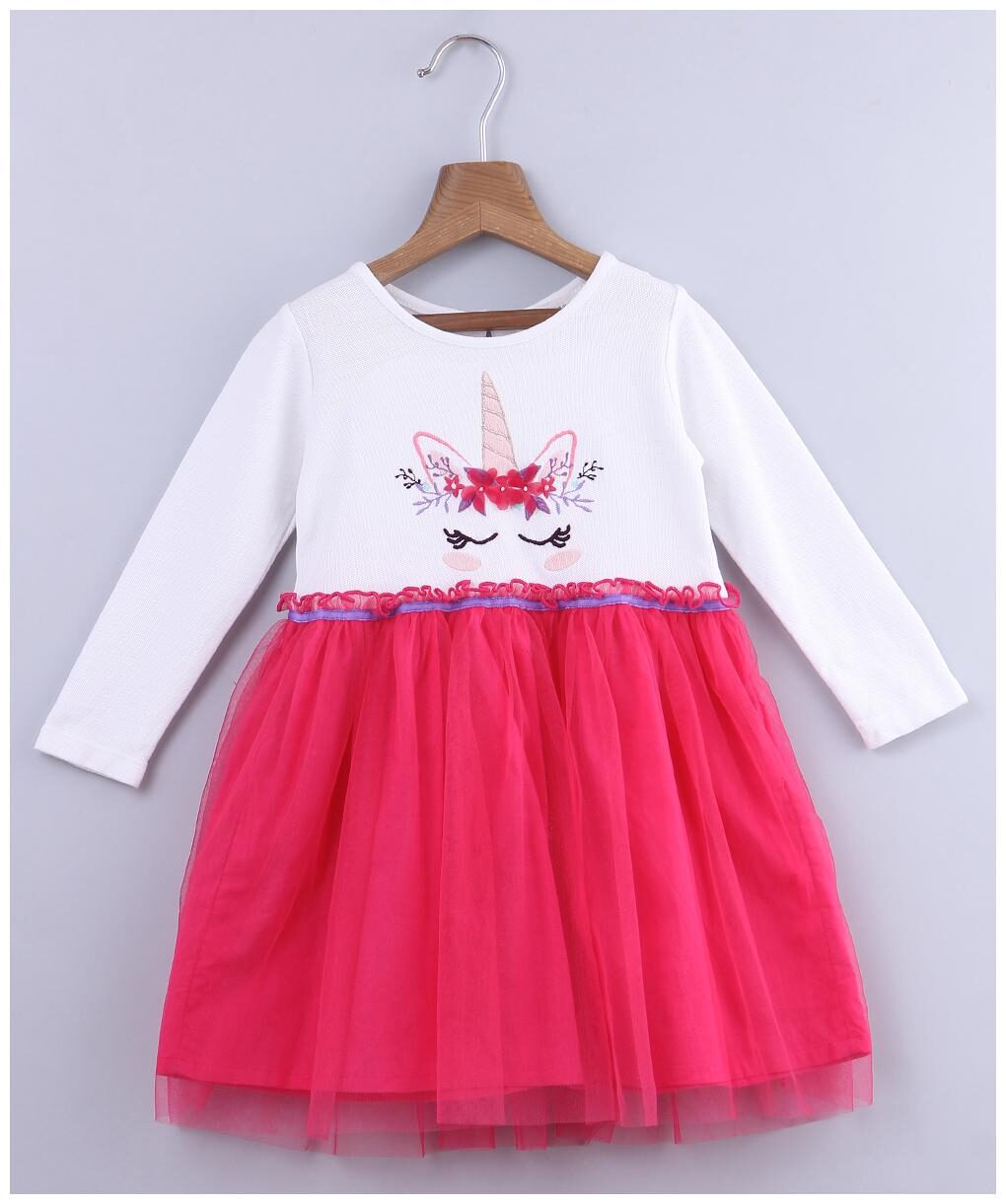 

Beebay Baby girl Cotton Embellished Princess frock - Pink