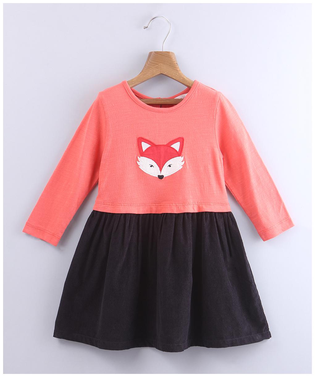 

Beebay Baby girl Cotton Solid Princess frock - Orange