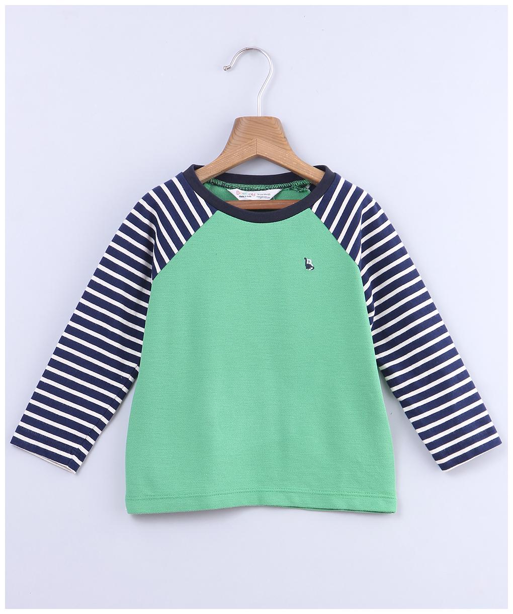 

Beebay Cotton Striped T shirt for Baby Boy - Green