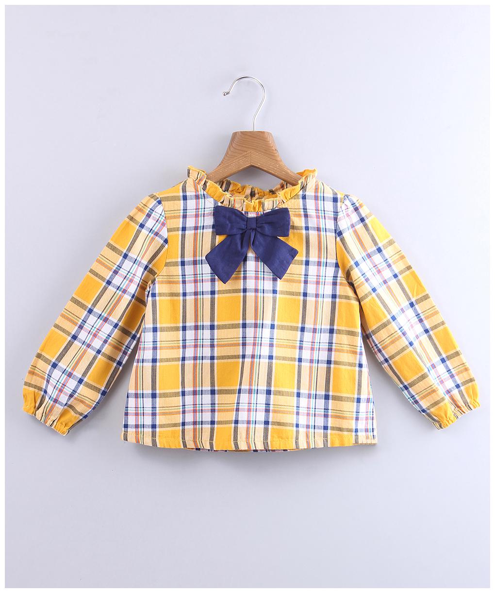 

Beebay Cotton Checked Top for Baby Girl - Yellow