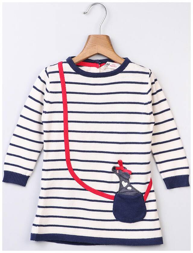 Beebay Baby girl Cotton Solid Sweater - White