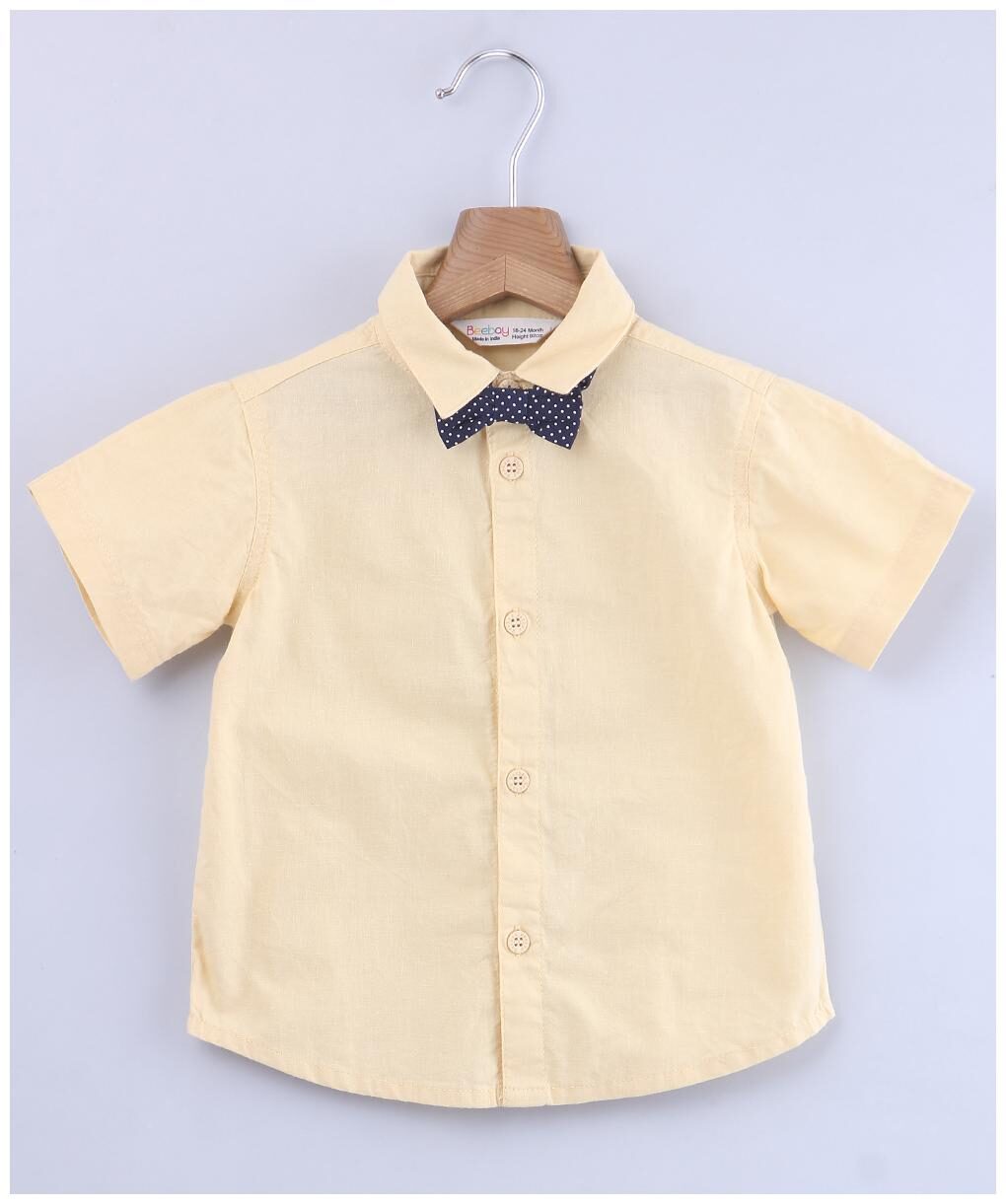 

Beebay Boy Cotton Solid Shirt Yellow