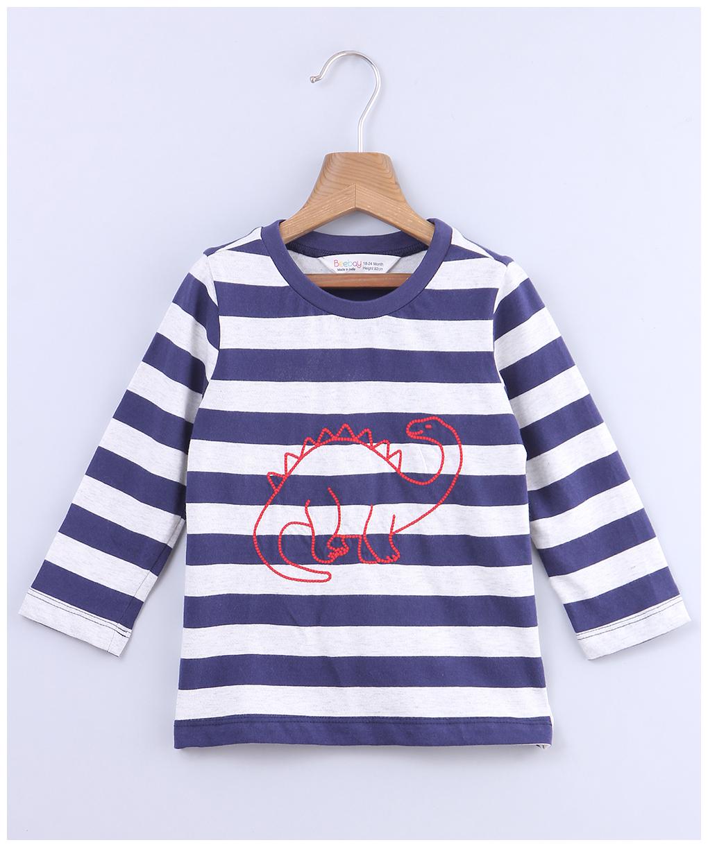 

Beebay Boy Cotton Striped T-shirt - Blue