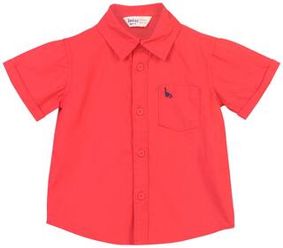 Beebay Boy Cotton Solid Shirt Red