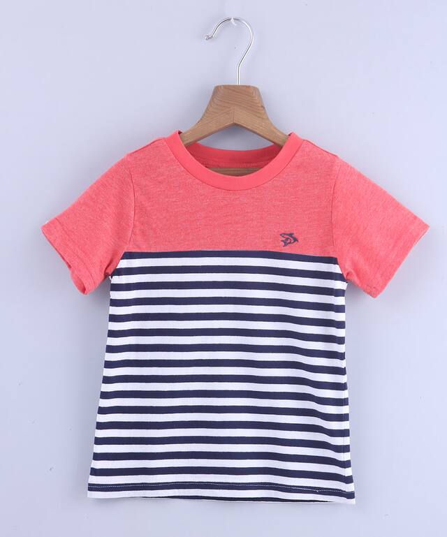 Beebay Cotton Solid T shirt for Baby Boy - Multi