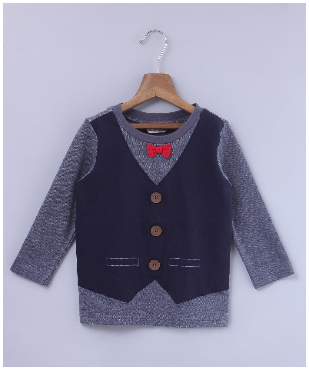 

Beebay Blended Solid T shirt for Baby Boy - Blue
