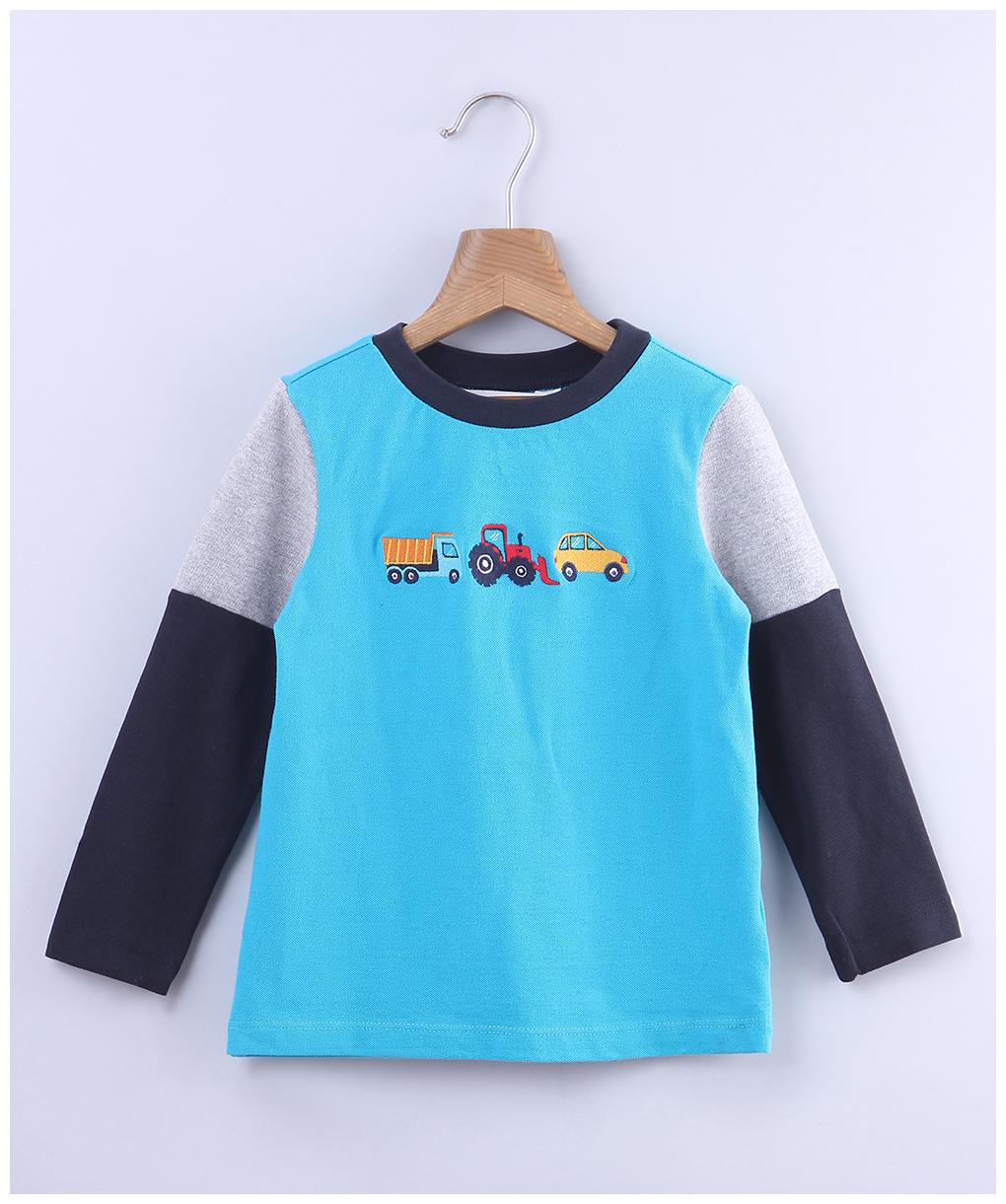 

Beebay Boy Cotton blend Solid T-shirt - Blue