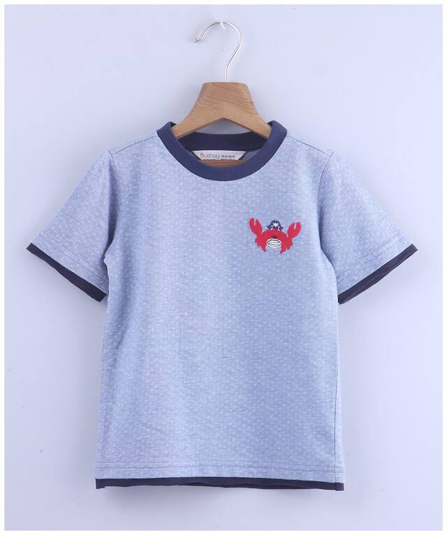 Beebay Cotton Printed T shirt for Baby Boy - Blue