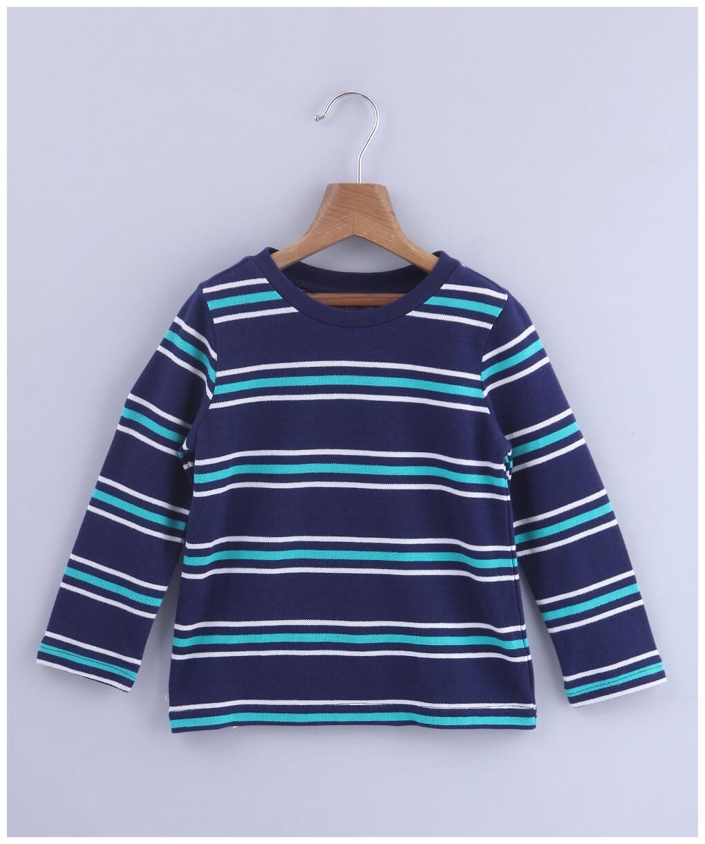 

Beebay Cotton Striped T shirt for Baby Boy - Blue