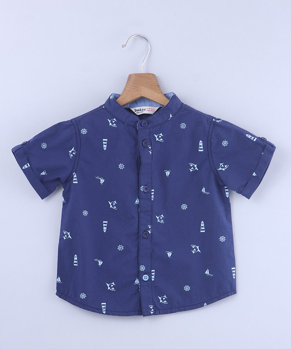 

Beebay Cotton Printed Shirt for Baby Boy - Blue
