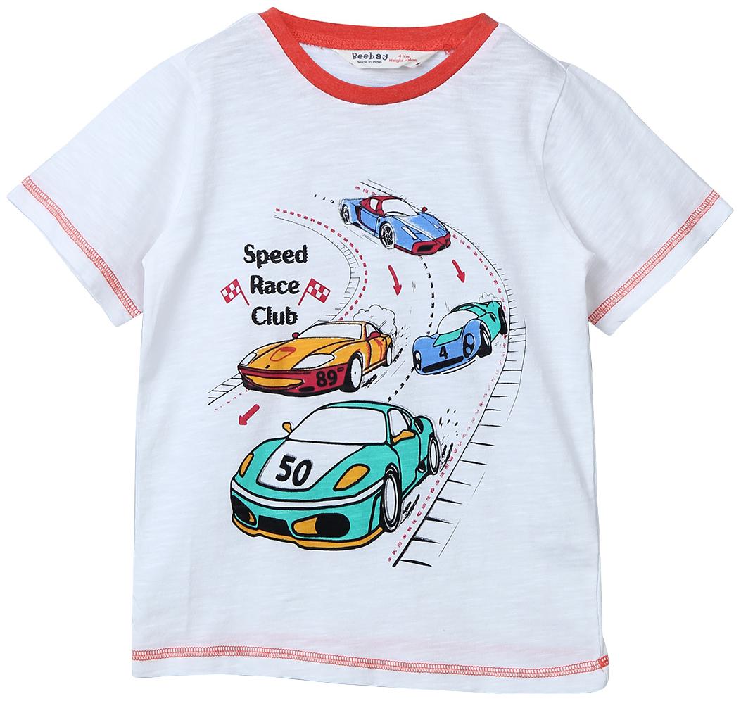

Beebay Boy Cotton Solid T-shirt - White