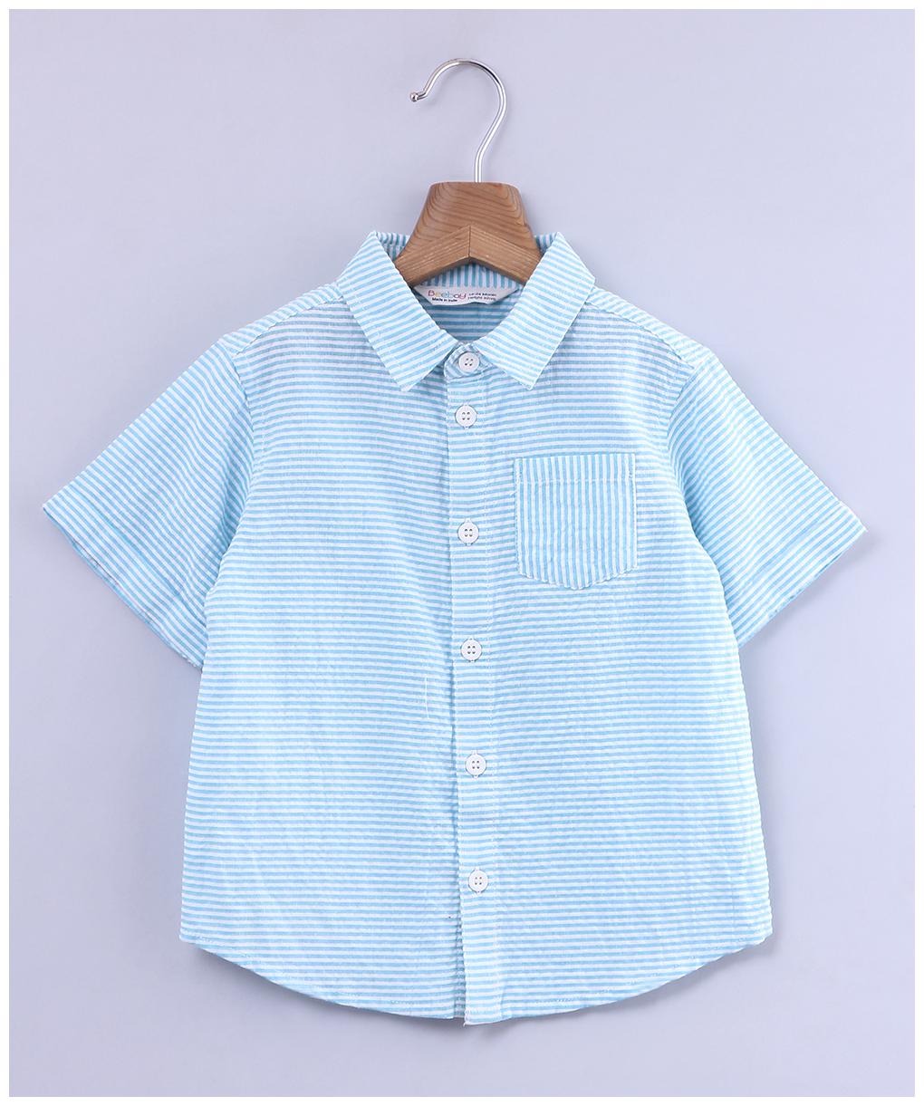 

Beebay Boy Cotton Striped Shirt Blue