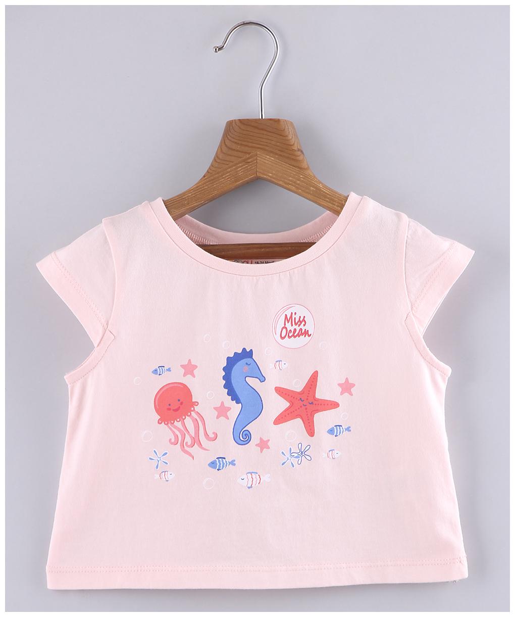 

Beebay Girl Cotton Printed T shirt - Pink