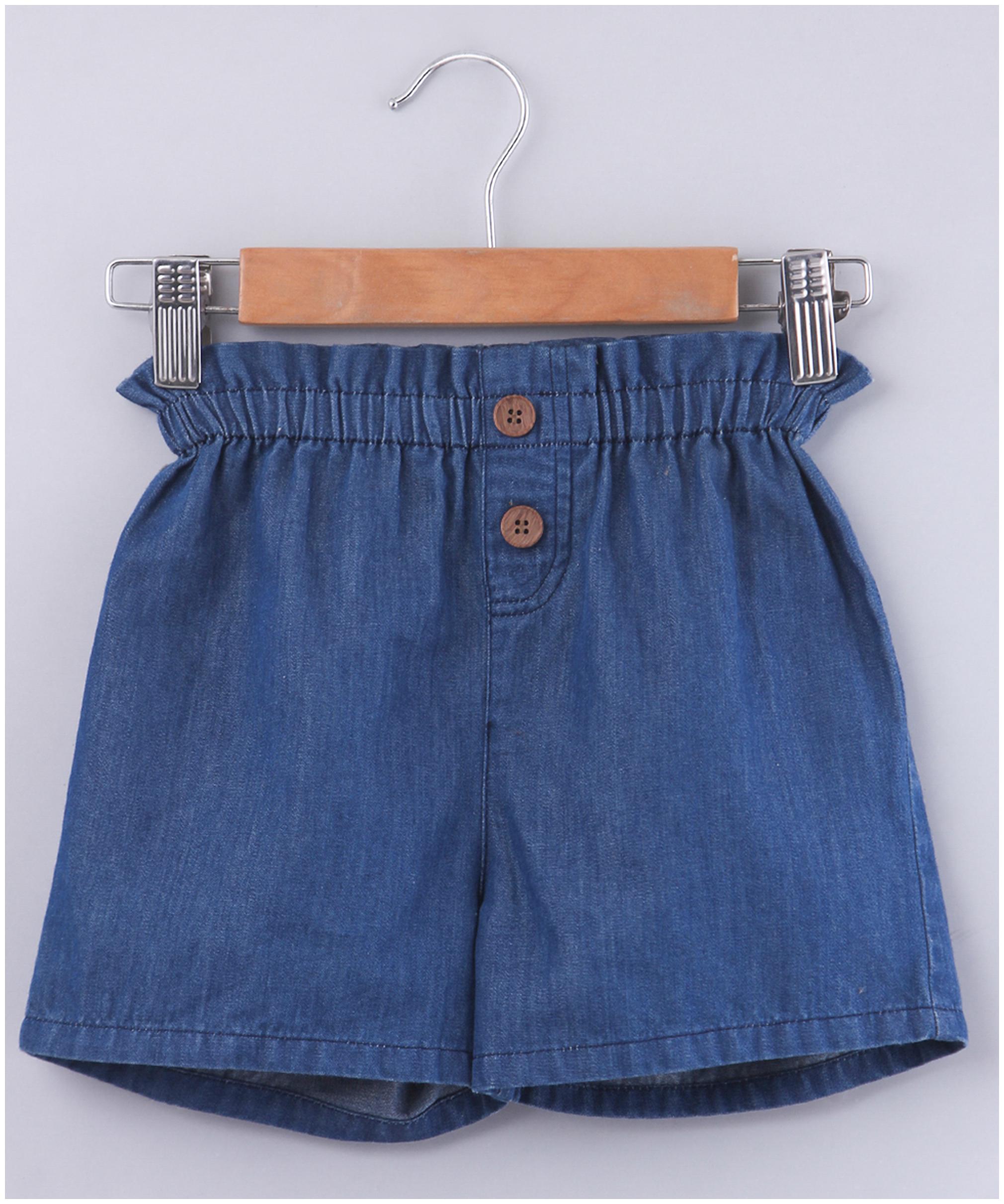 

Beebay Girl Cotton Solid Regular shorts - Blue