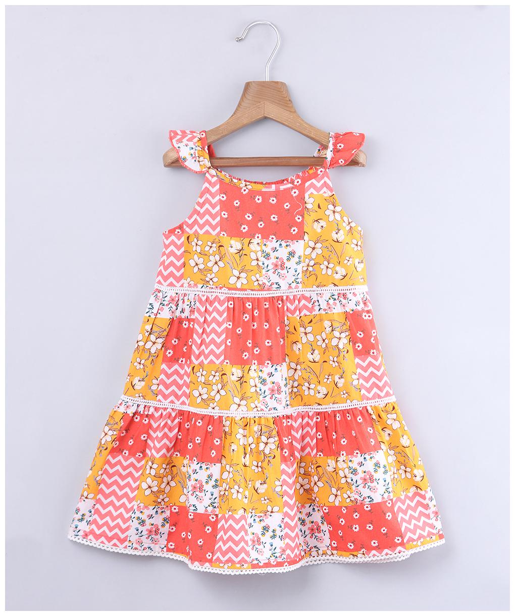 

Beebay Multi Cotton Sleeveless Knee Length Princess Frock ( Pack of 1 )