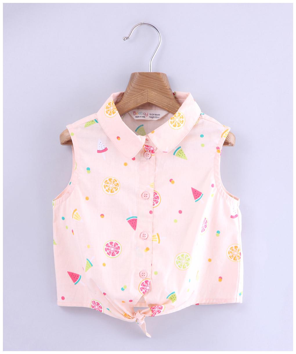 

Beebay Girl Cotton Printed Top - Pink