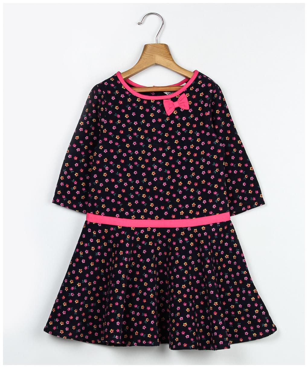 

Beebay Blue Cotton 3 4th Sleeves Knee Length Winter Frock ( Pack of 1 )