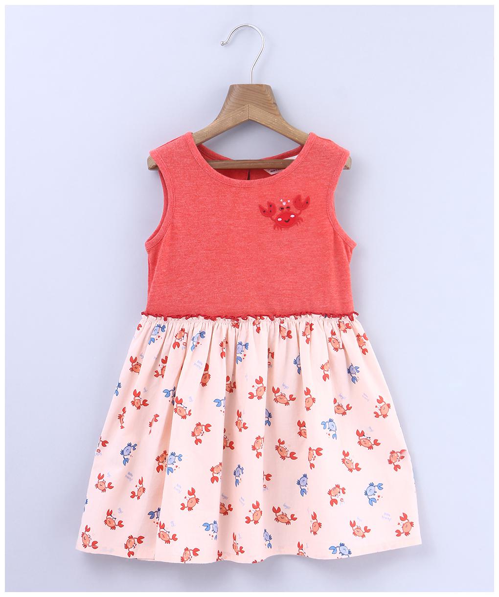 

Beebay Pink Cotton Sleeveless Knee Length Princess Frock ( Pack of 1 )