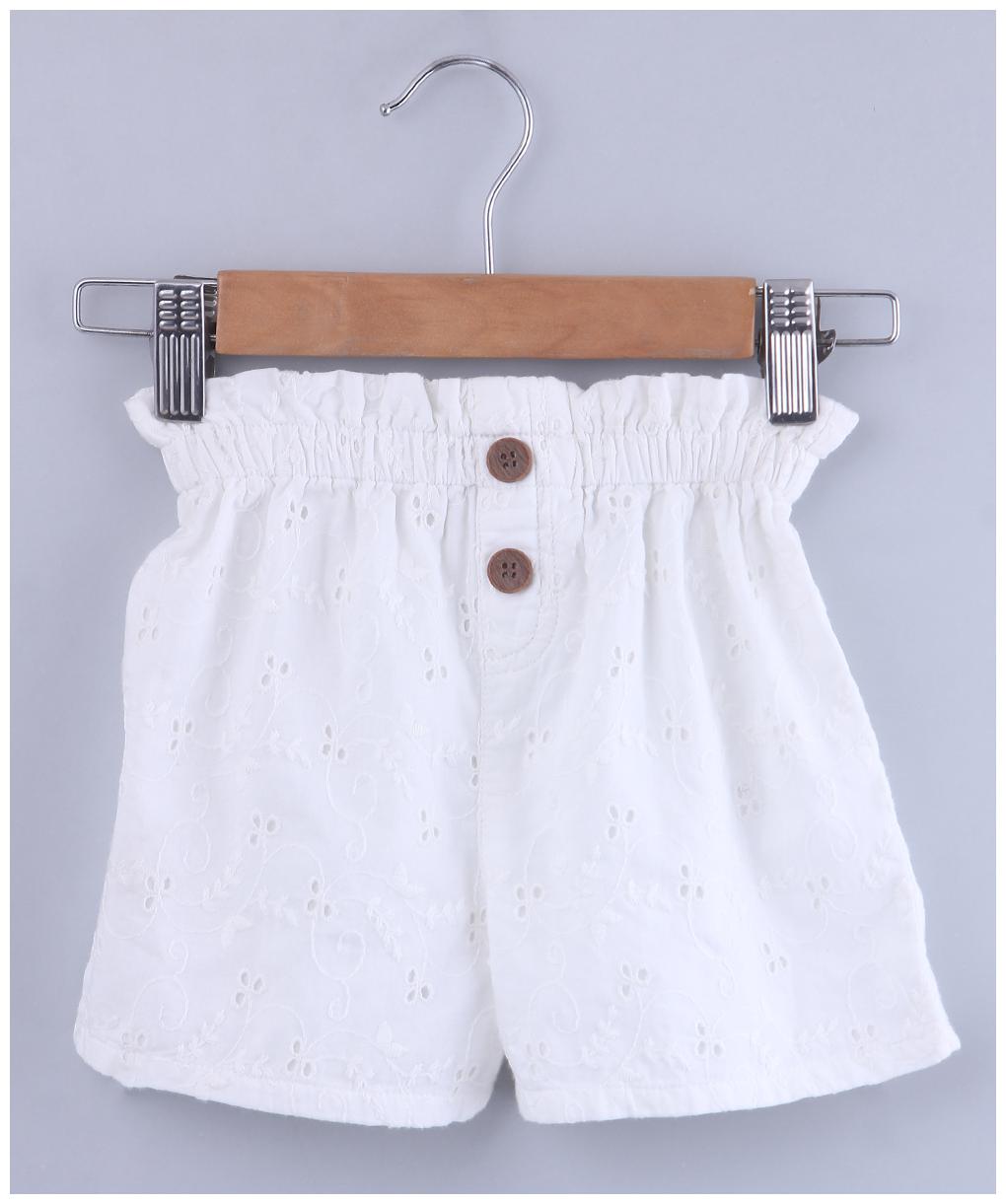 

Beebay Girl Cotton Solid Regular shorts - White