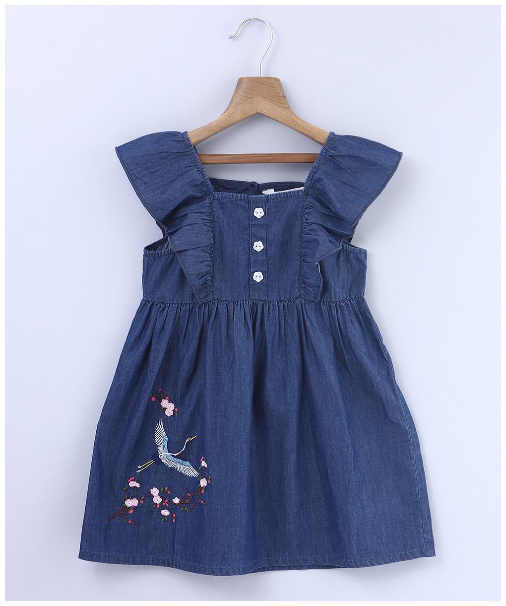 

Beebay Blue Cotton Sleeveless Knee Length Princess Frock ( Pack of 1 )