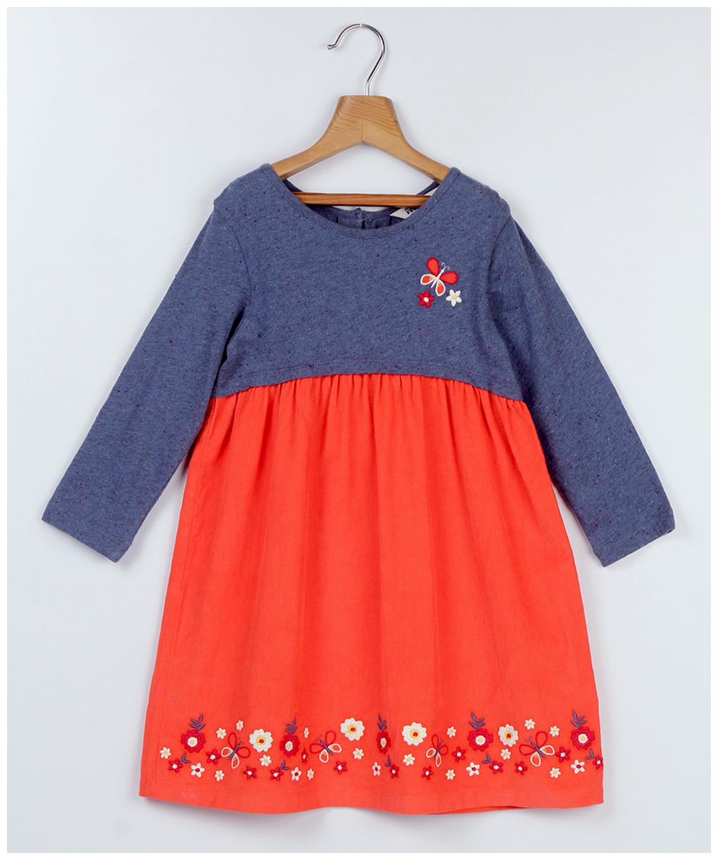 

Beebay Orange Cotton 3 4th Sleeves Knee Length Winter Frock ( Pack of 1 )