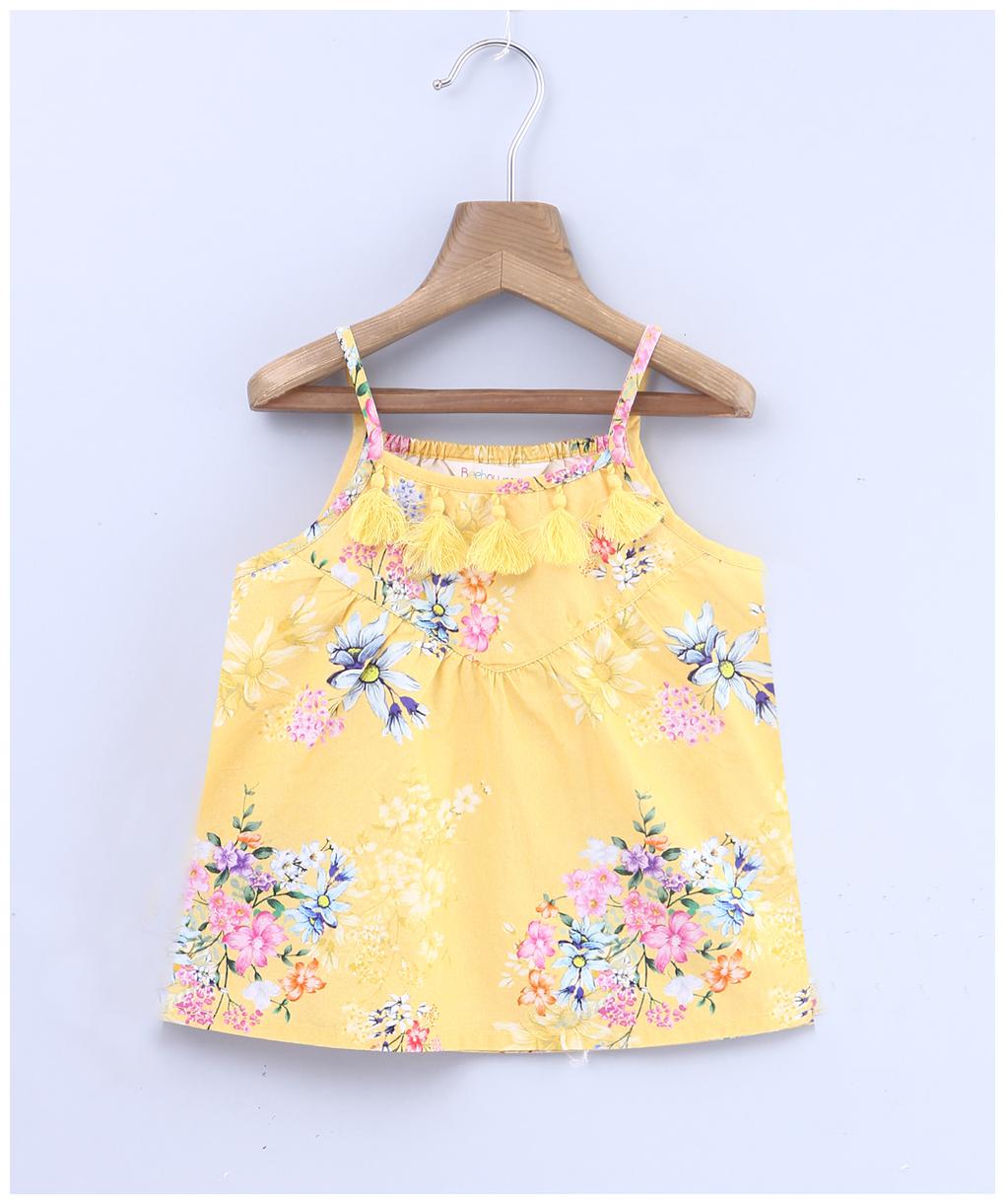 

Beebay Girl Cotton Printed Top - Yellow