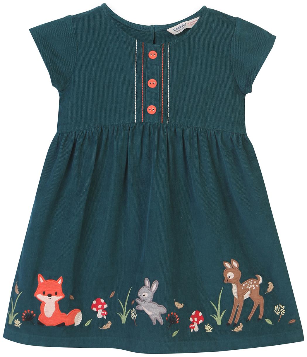 

Beebay Baby girl Cotton Solid Princess frock - Green