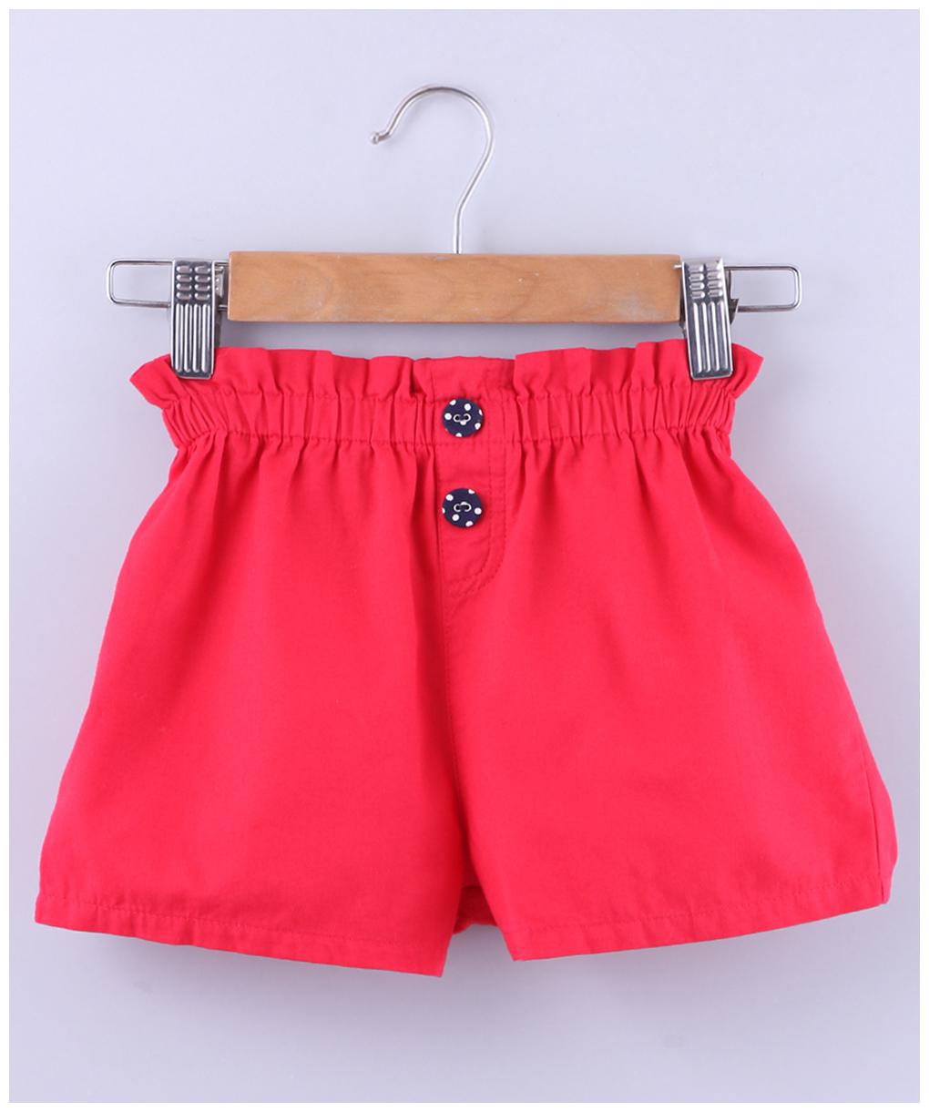 

Beebay Baby girl Cotton Solid Shorts - Red