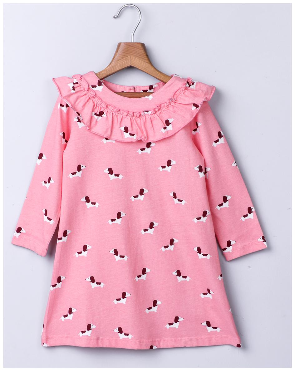 

Beebay Pink Cotton Full Sleeves Knee Length Winter Frock ( Pack of 1 )