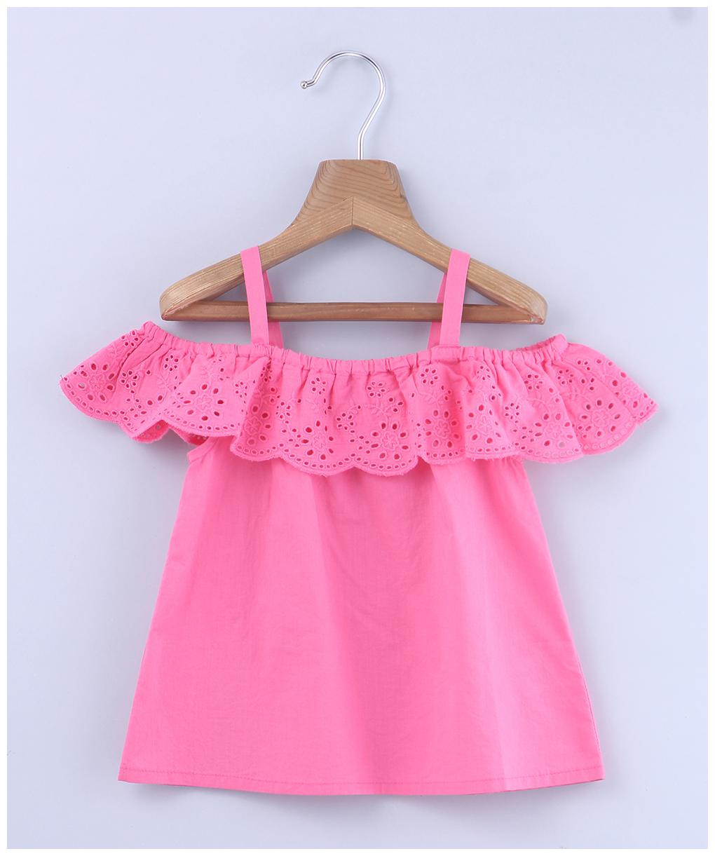 

Beebay Cotton Printed Top for Baby Girl - Pink