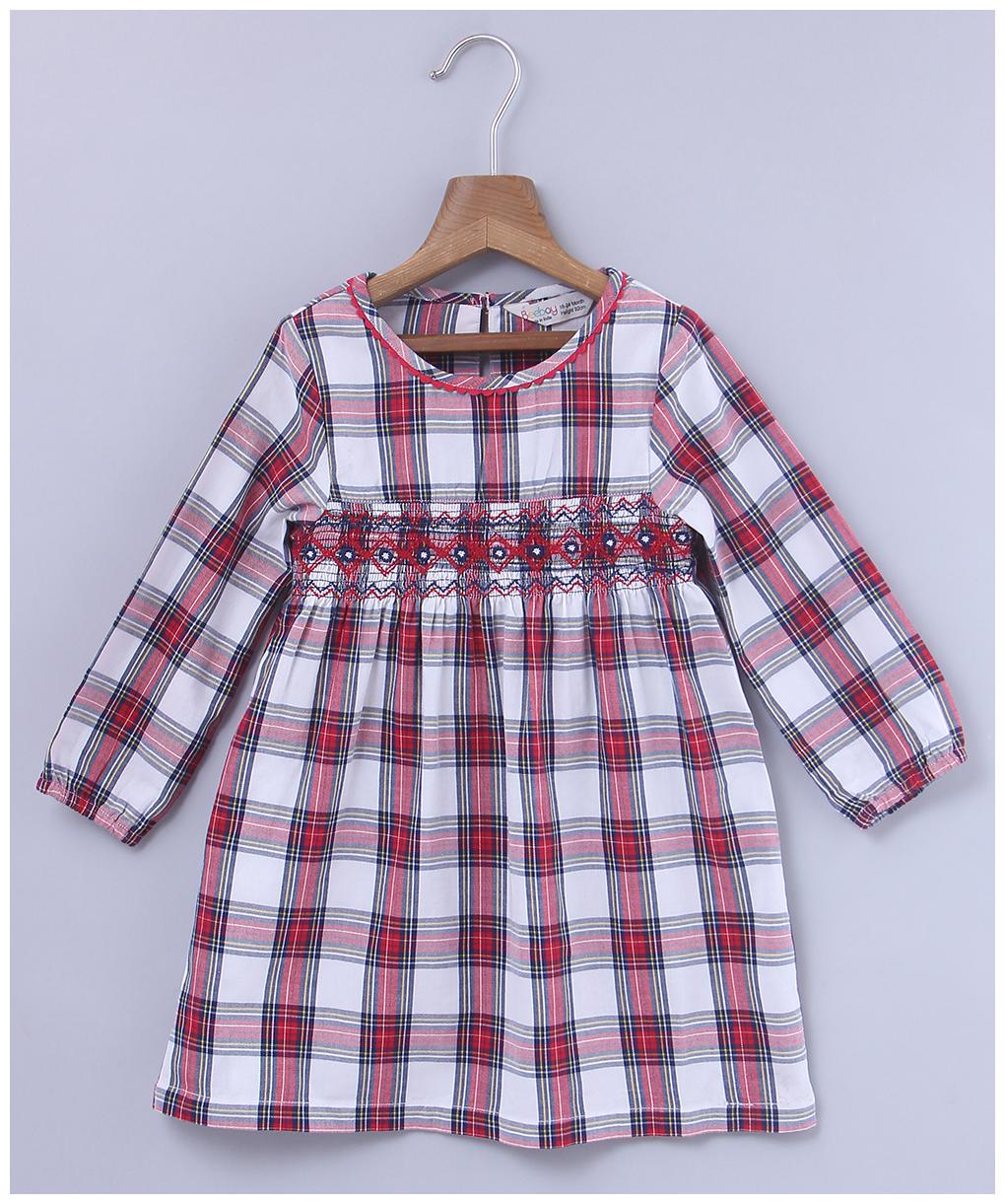 

Beebay Baby girl Cotton Checked Princess frock - Multi