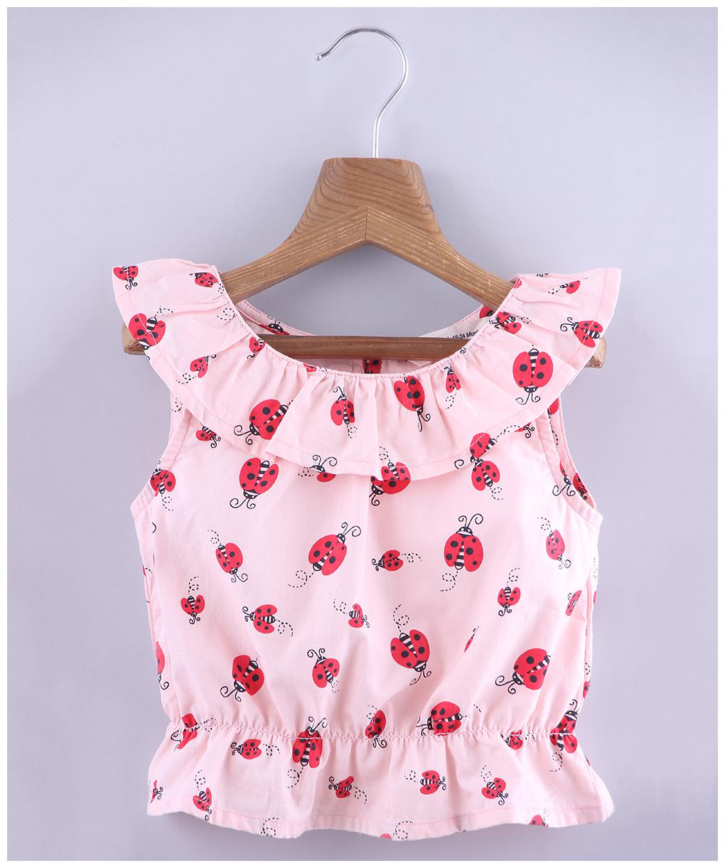 

Beebay Cotton Printed Top for Baby Girl - Pink