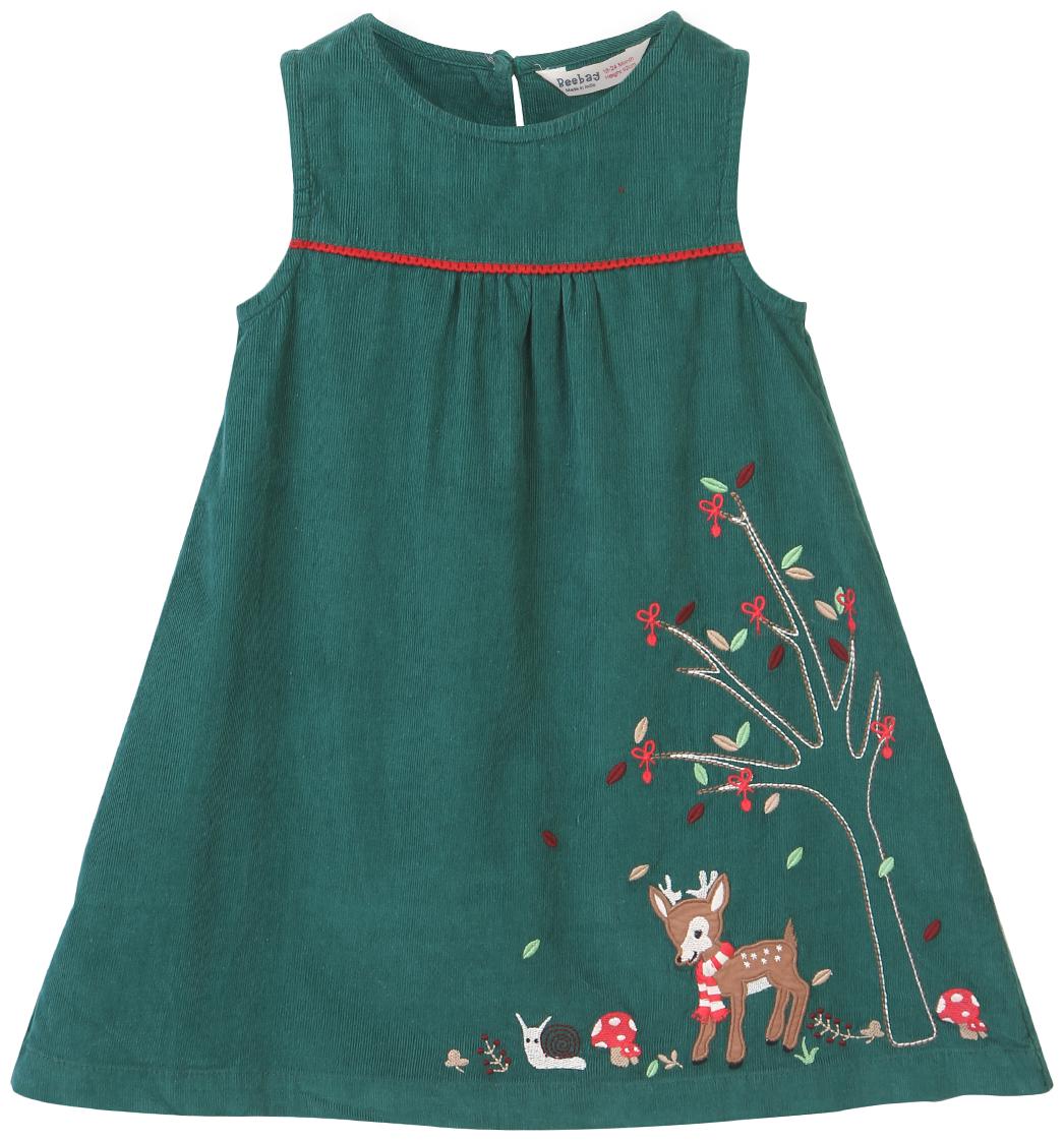

Beebay Baby girl Cotton Solid Princess frock - Green