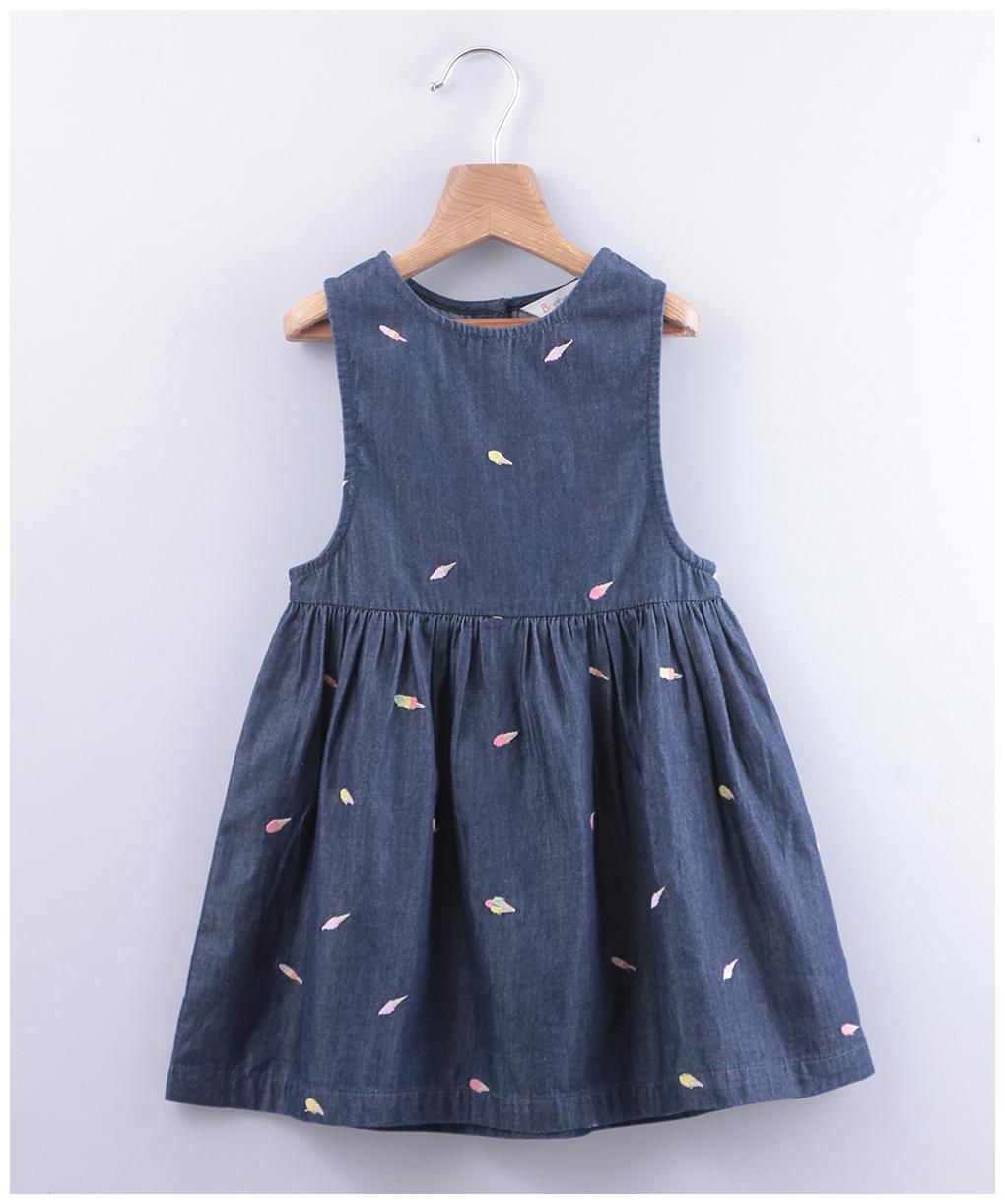 

Beebay Girls Ice Cream Embroidery Dress Blue