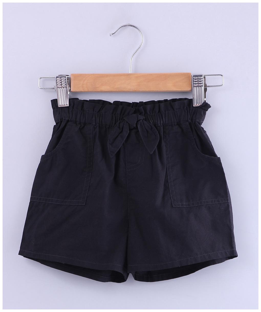

Beebay Baby girl Cotton Solid Shorts - Black