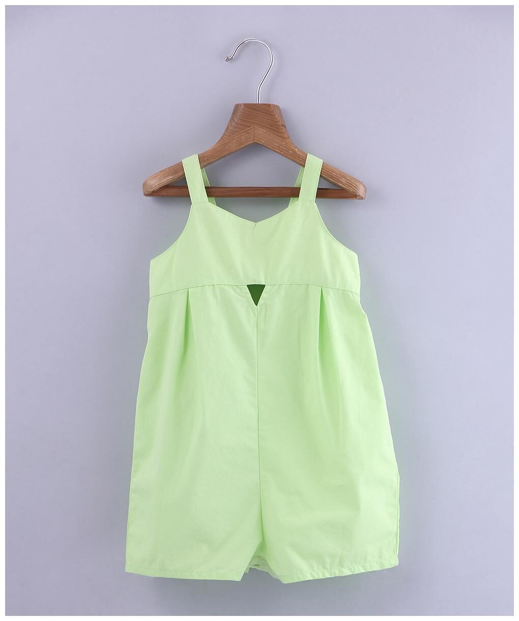 

Beebay Baby girl Cotton Solid Jumpsuit - Green