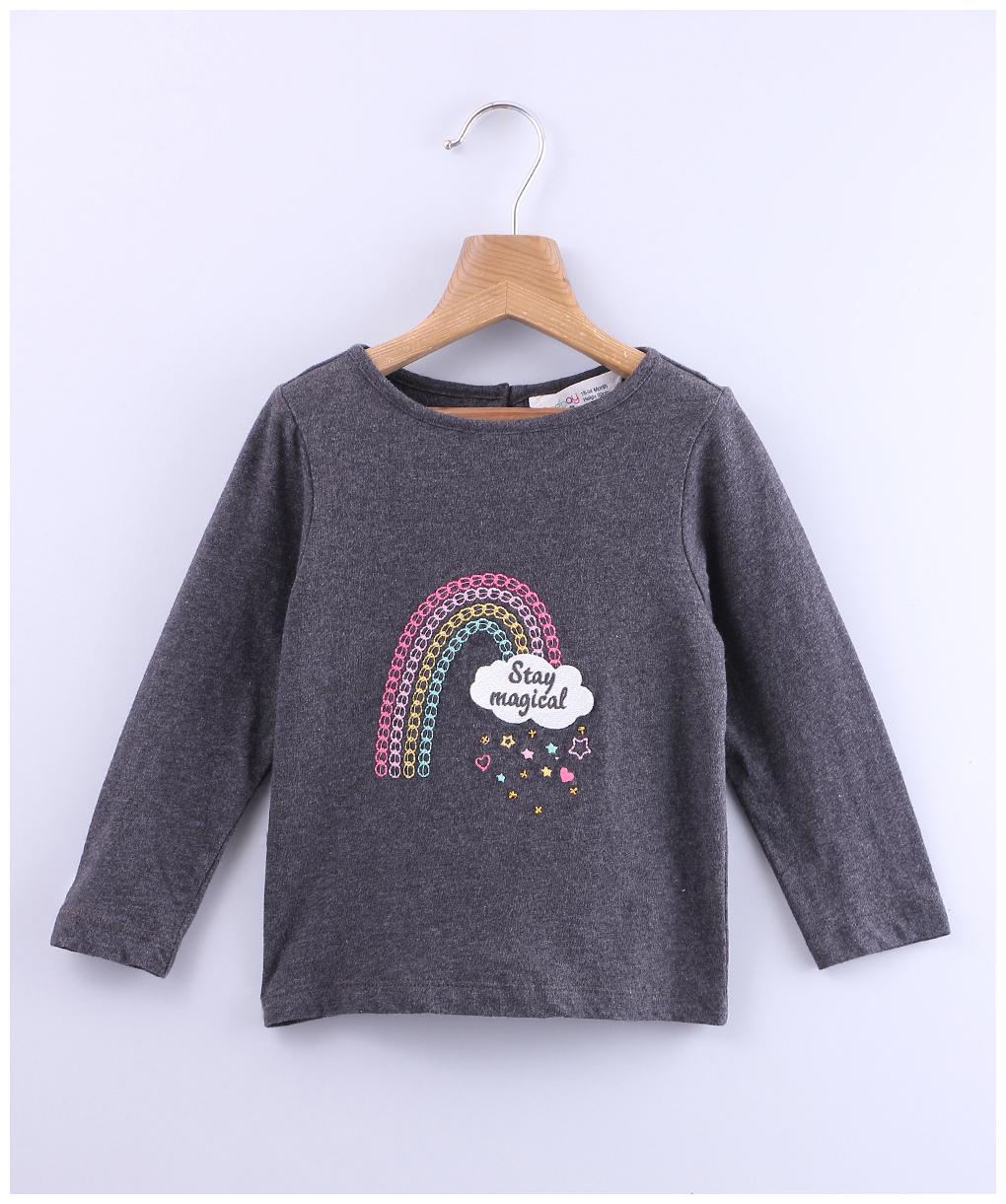 

Beebay Girl Cotton Printed T shirt - Grey