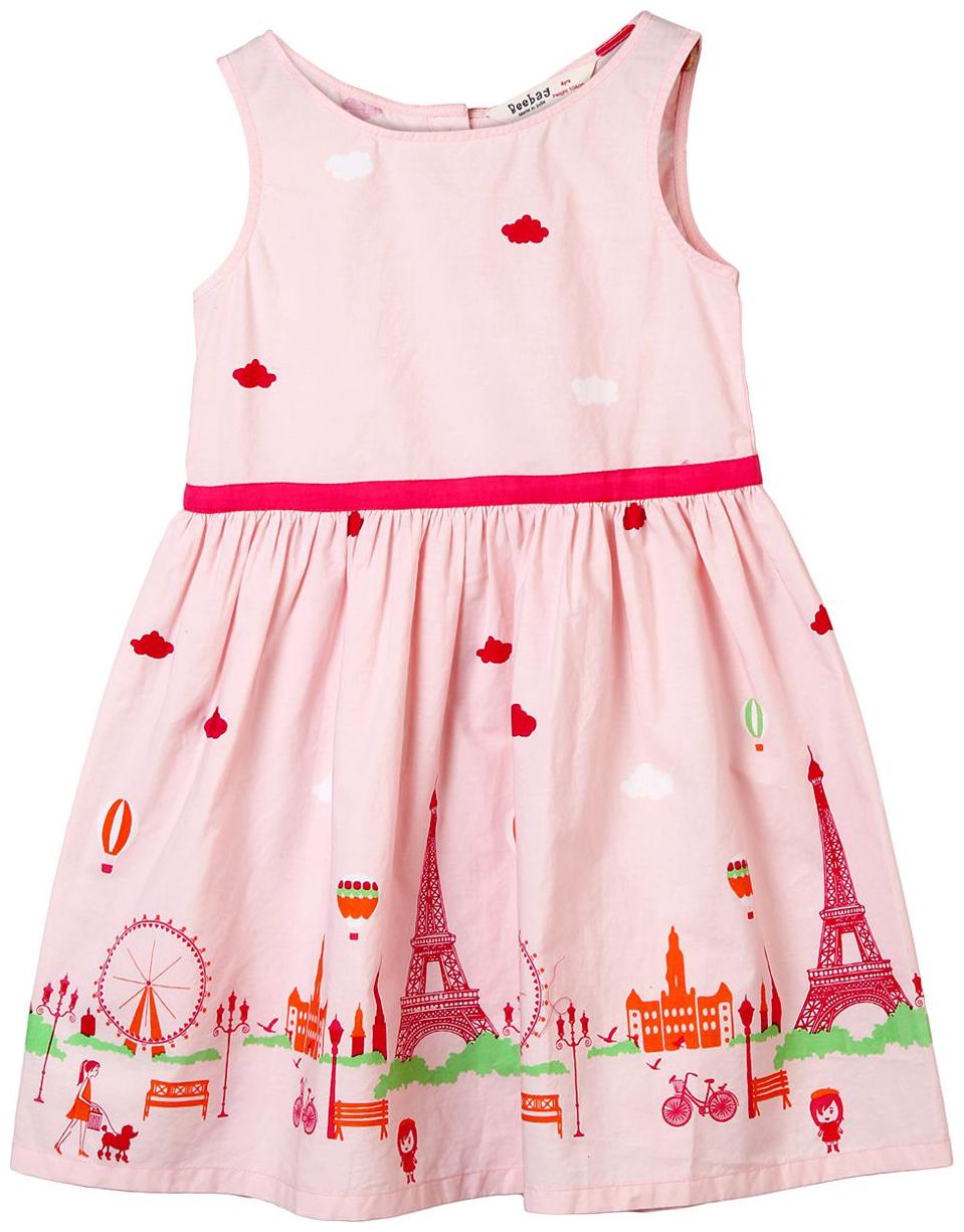 

Beebay Baby girl Cotton Printed Princess frock - Pink