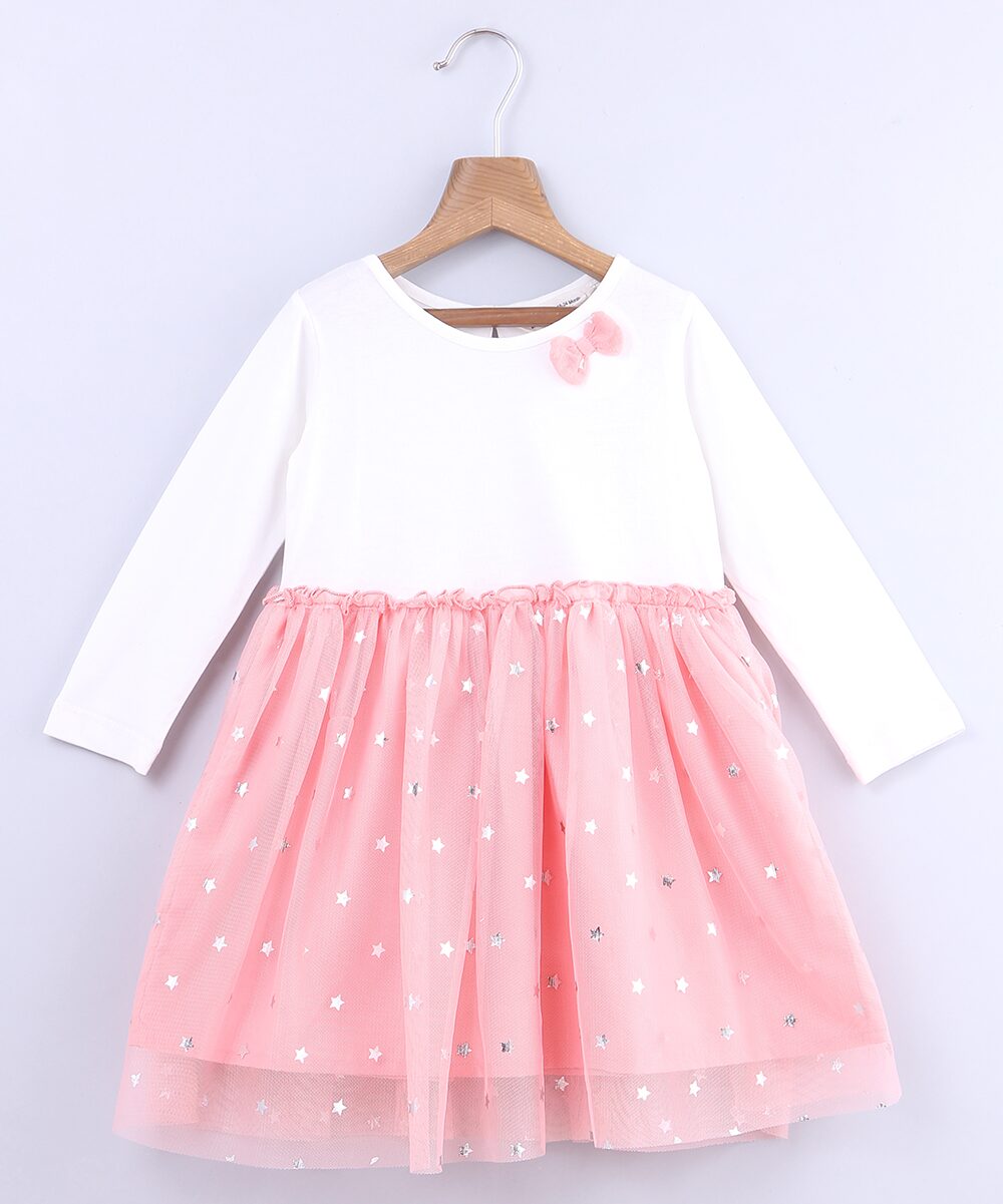 

Beebay Pink Cotton Short Sleeves Knee Length Princess Frock ( Pack of 1 )