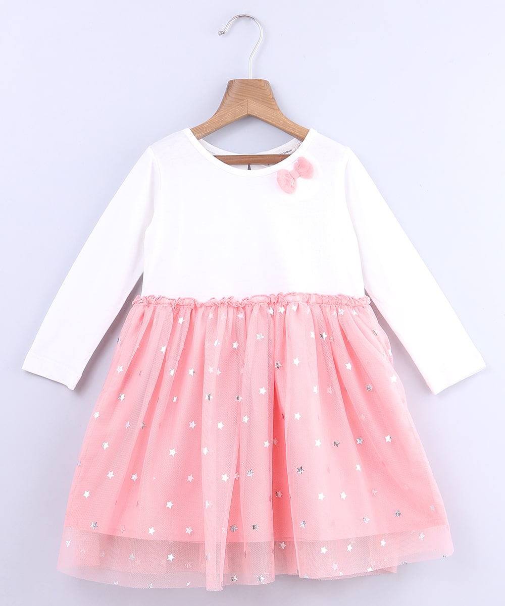 

Beebay Pink Cotton Short Sleeves Knee Length Princess Frock ( Pack of 1 )