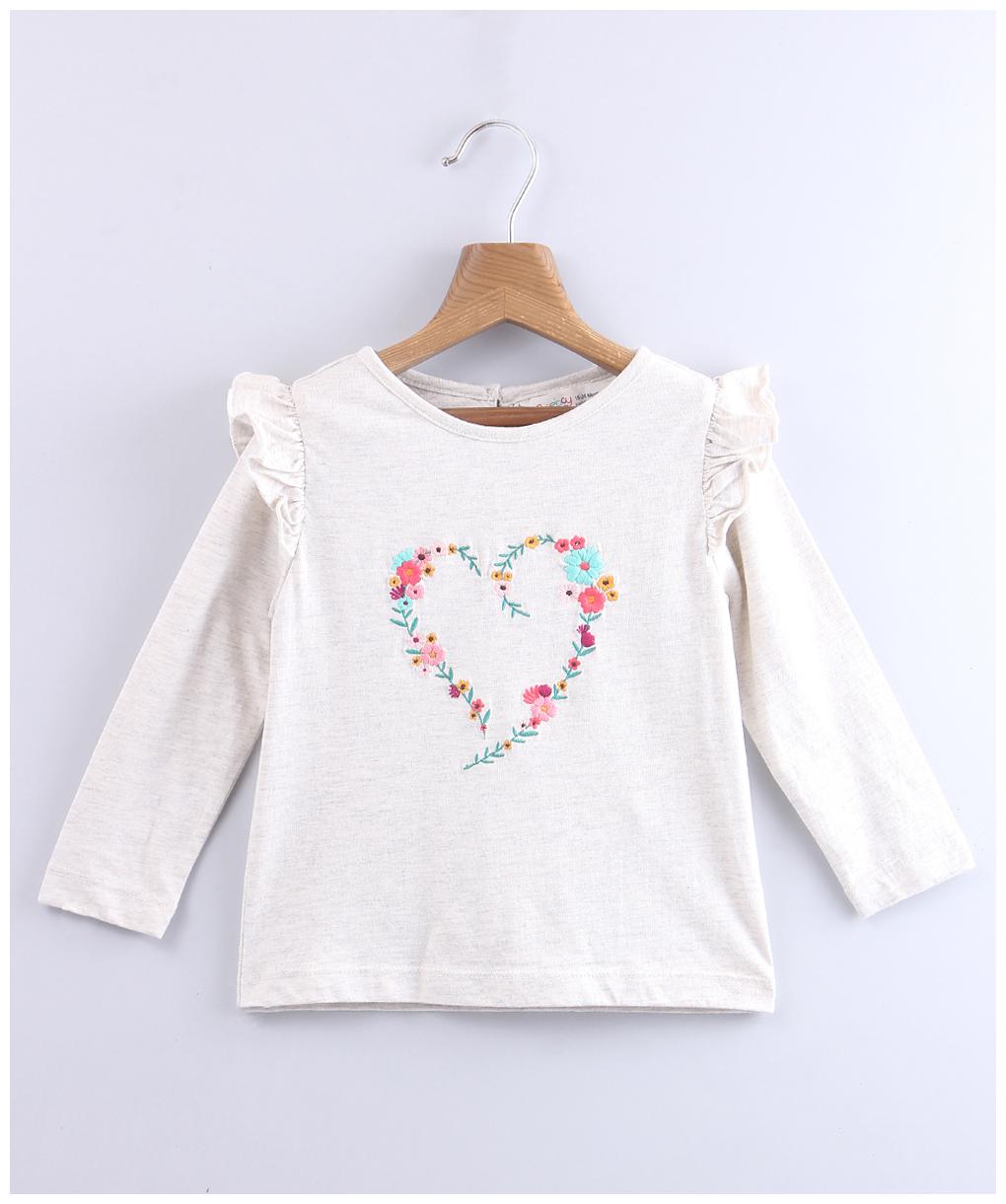 

Beebay Girl Cotton Solid T shirt - Cream