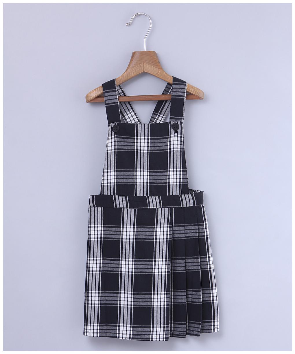 

Beebay Baby girl Cotton Checked Princess frock - Black