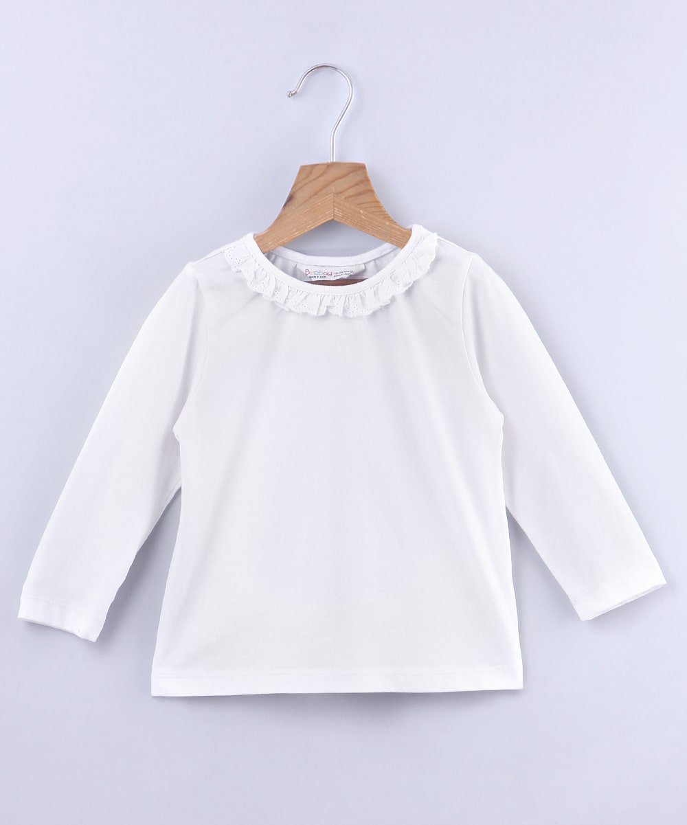 

Beebay Girl Cotton Solid Top - Cream