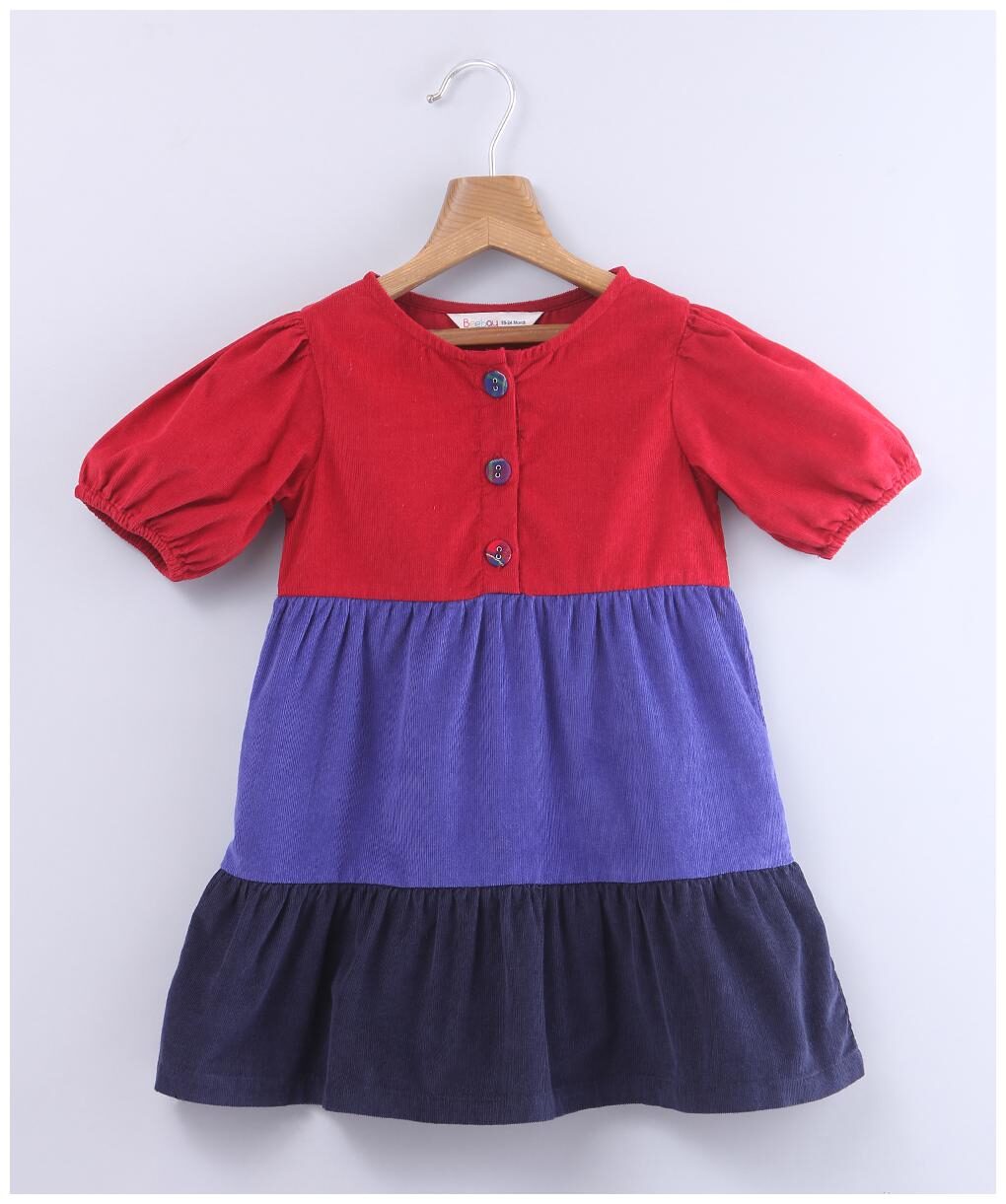 

Beebay Multi Cotton Short Sleeves Knee Length Princess Frock ( Pack of 1 )