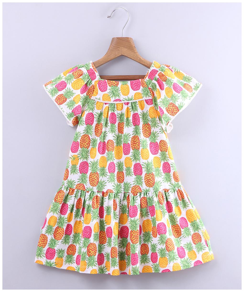 

Beebay Girls Pineapple Print Dress Multi-col