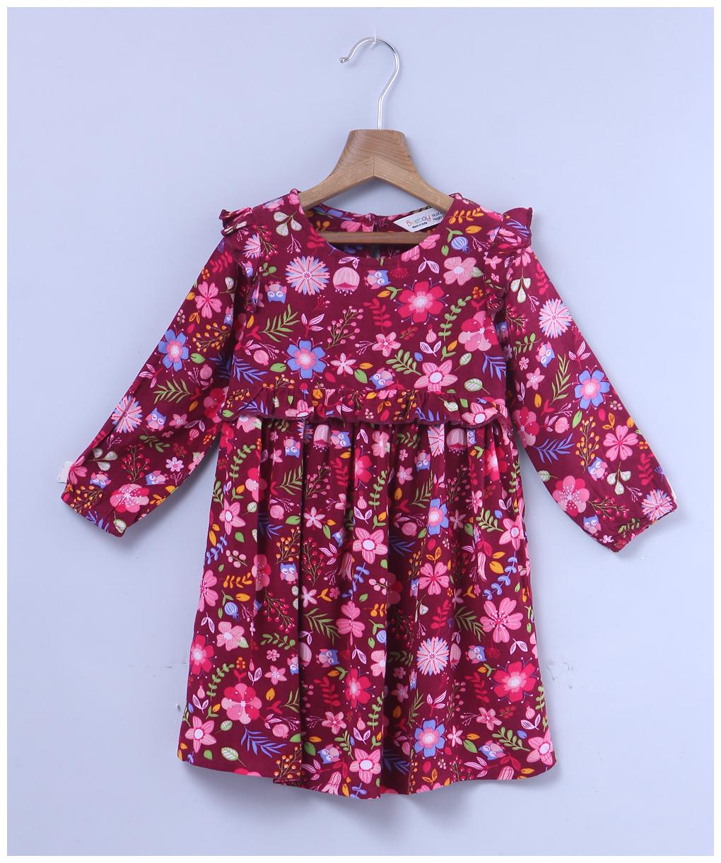 

Beebay Baby girl Viscose Printed Princess frock - Multi