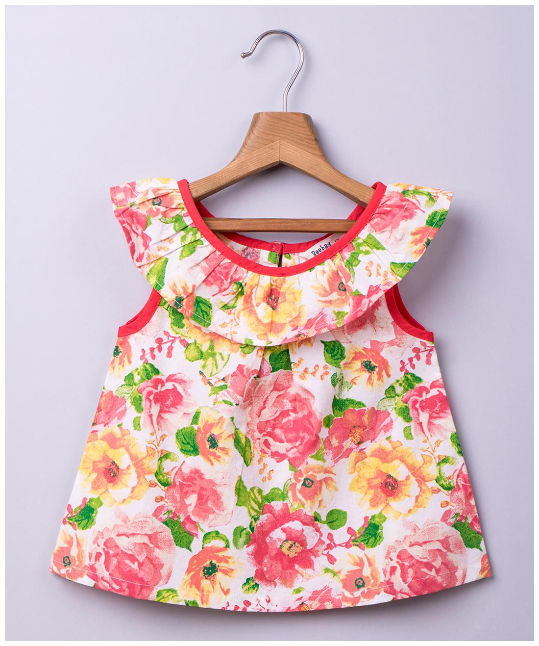 

Beebay Girl Cotton Printed Top - White