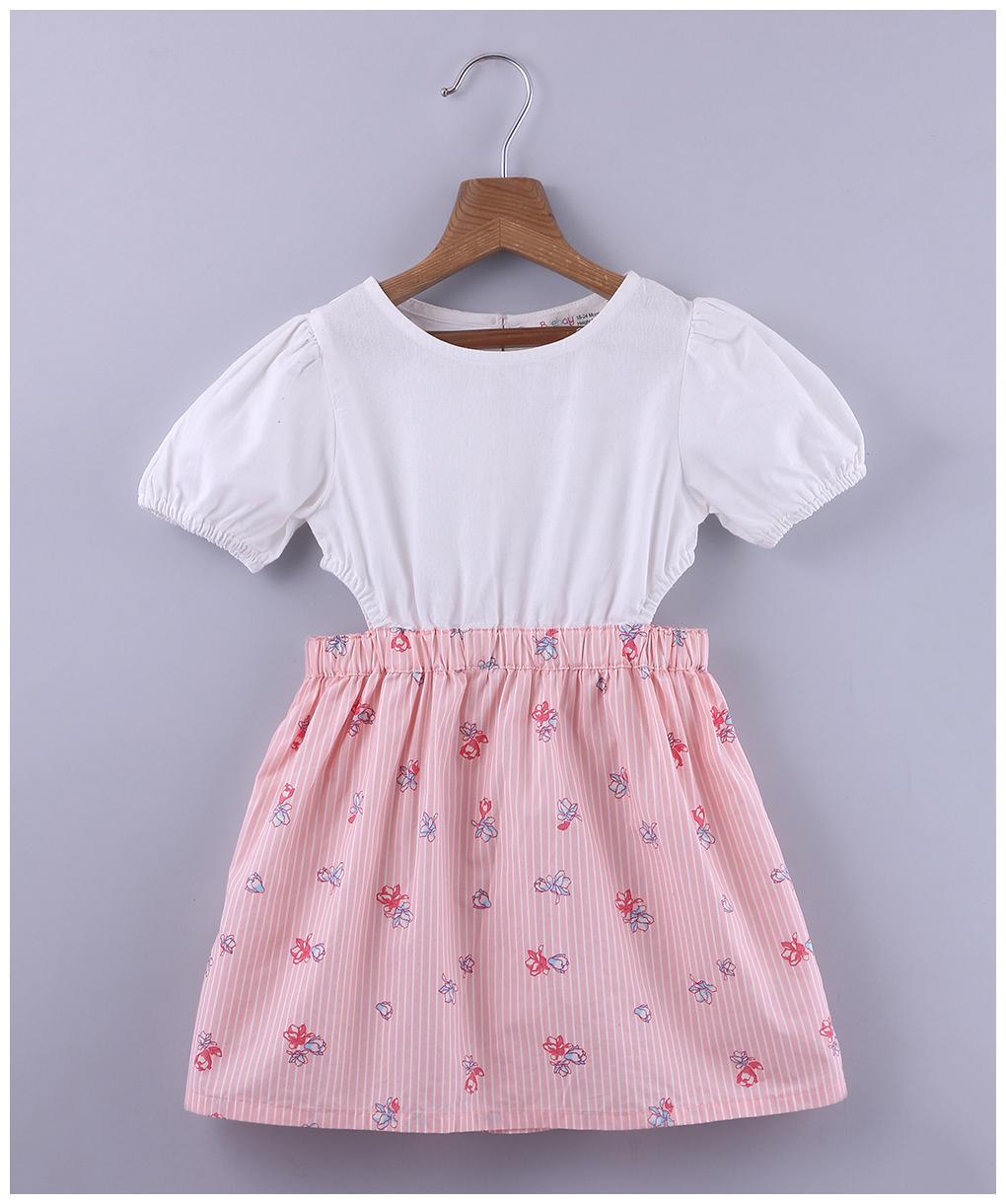 

Beebay Girls Floral Print Cut-Out Dress Peach