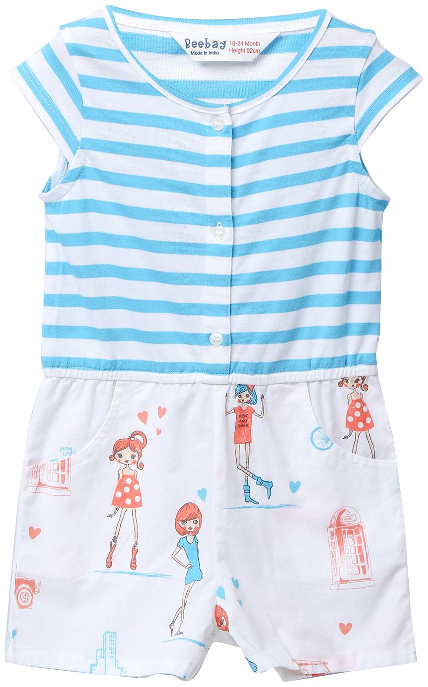 

Beebay Baby girl Cotton Solid Romper - White